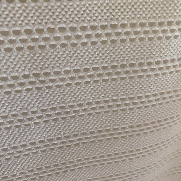 Milano White Eyelet Scoop Neck Lined Layered Lightweight Tank  Size S - Picture 3 of 6